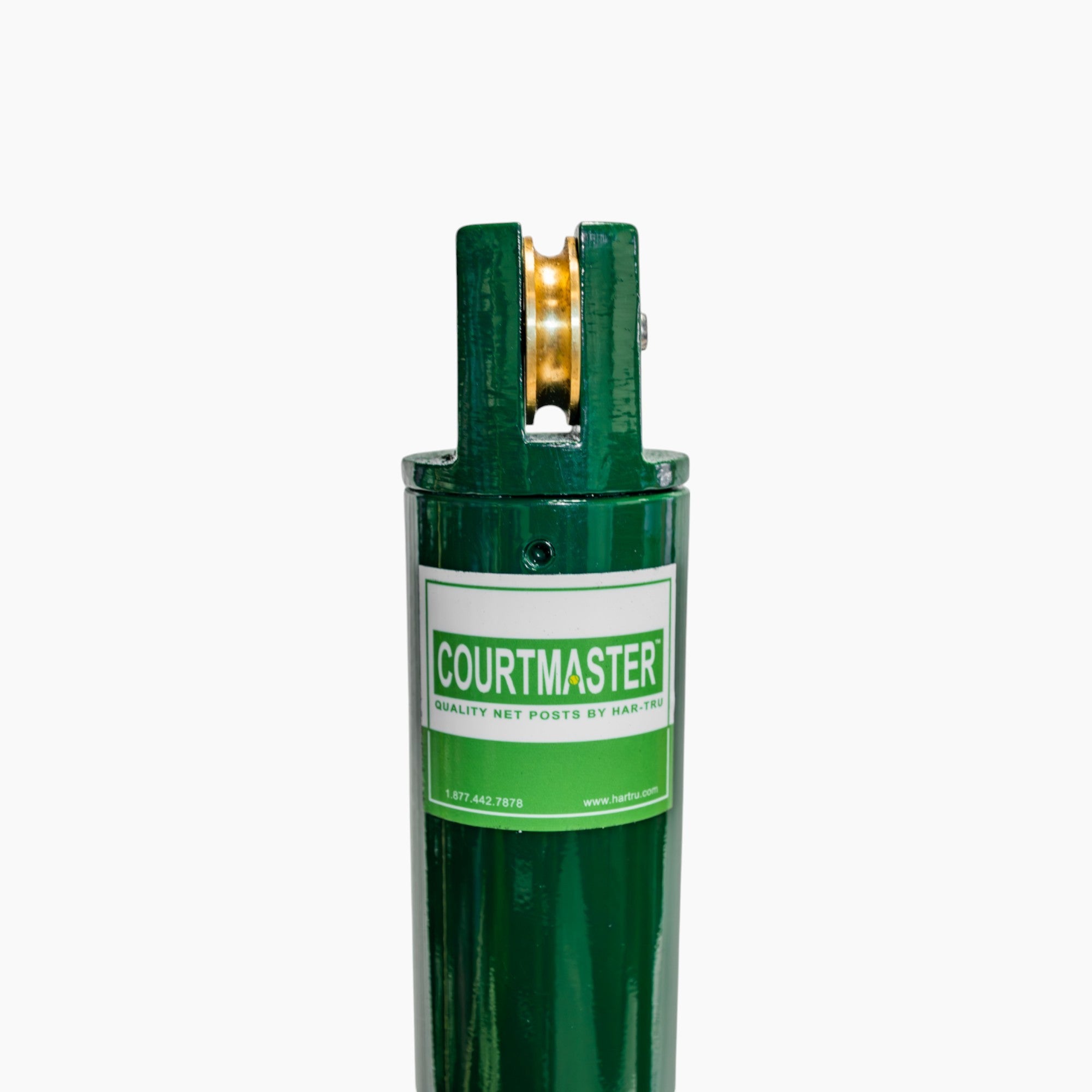 Surface Mount Pickleball Posts top zoomed in green