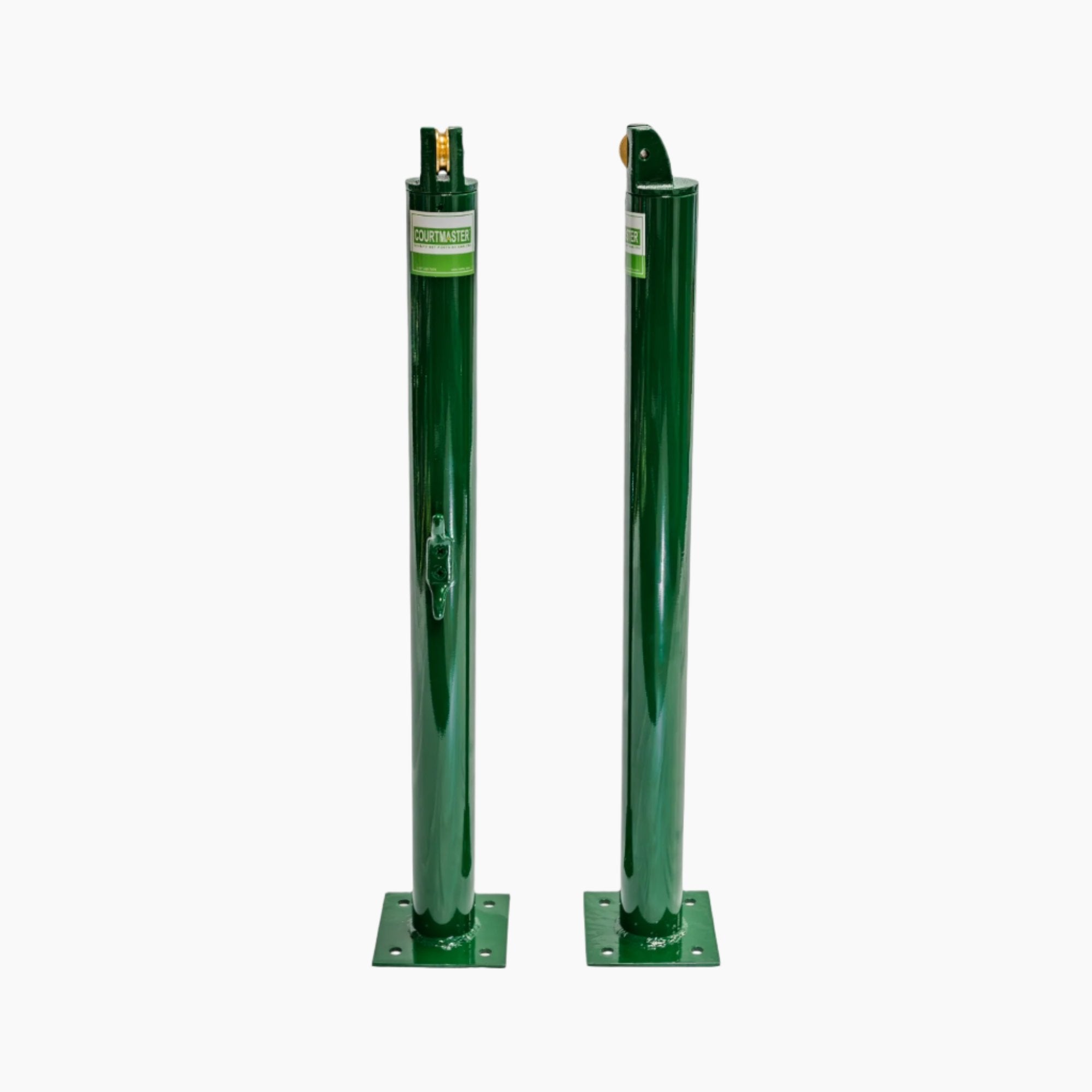 Surface Mount Pickleball Posts in green