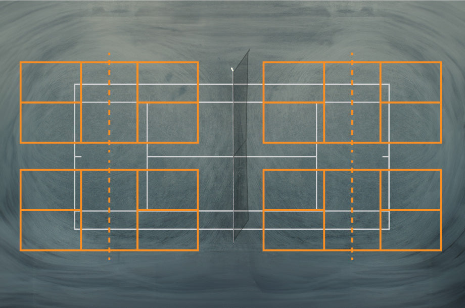 pickleball diagram for clay court