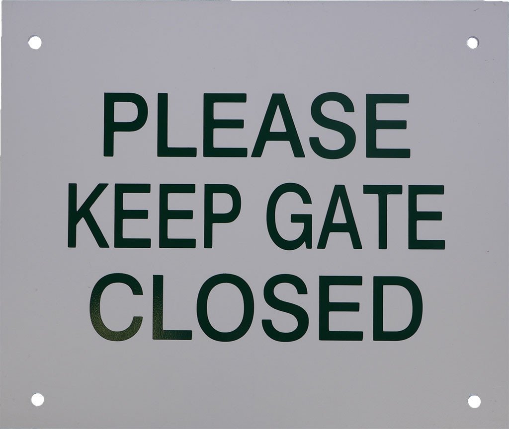 Har-Tru tennis court signs - Please Keep Gate Closed