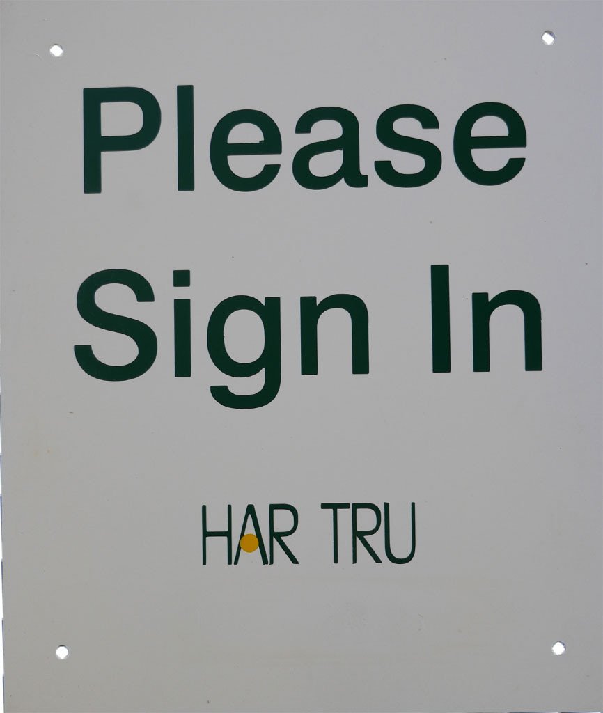 Har-Tru tennis court signs - Please Sign in