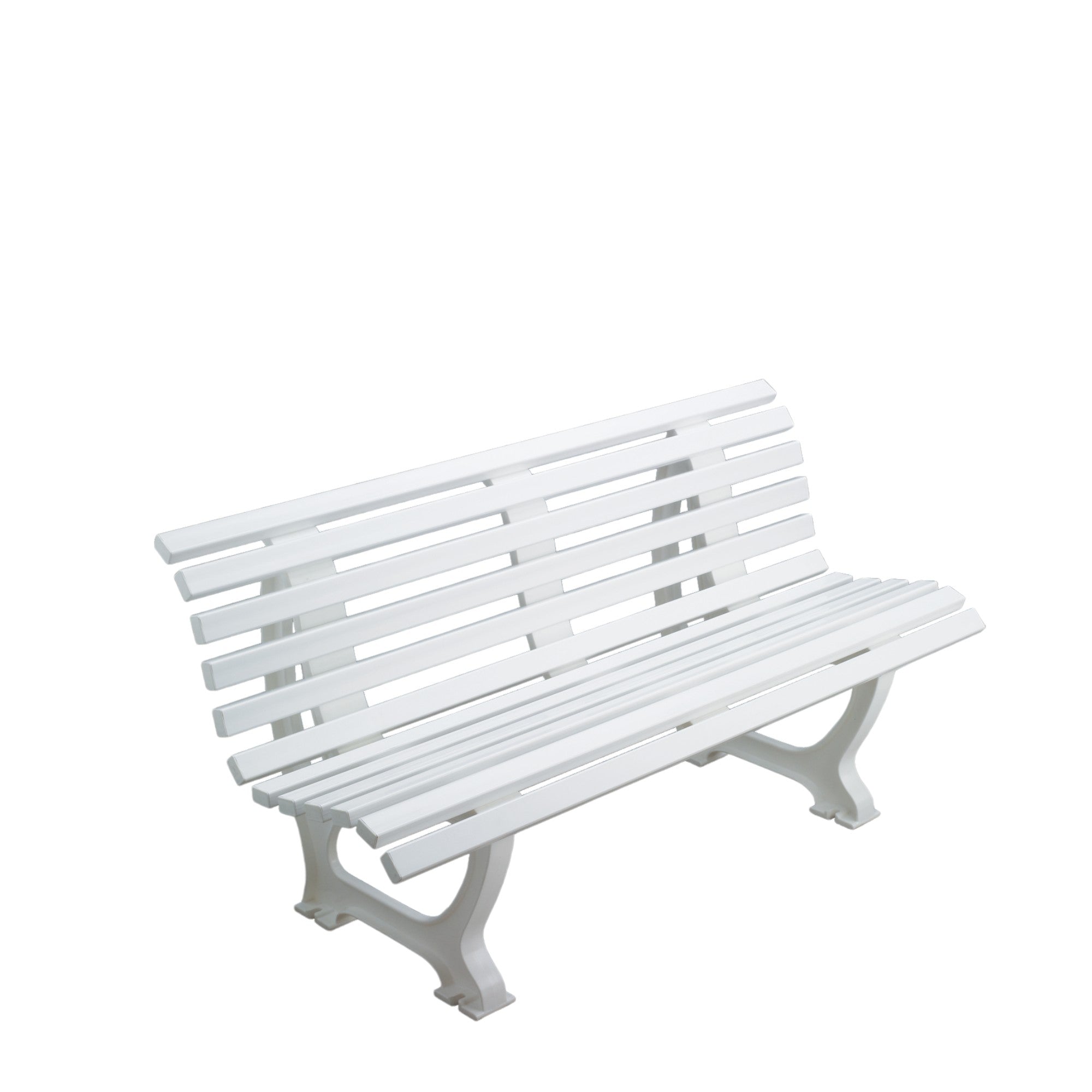 Deluxe Courtsider white Court Bench for tennis court 