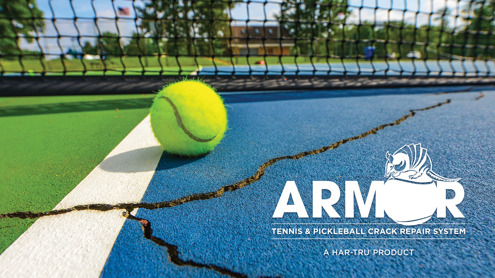 har tru tennis hard armor crack repair system banner