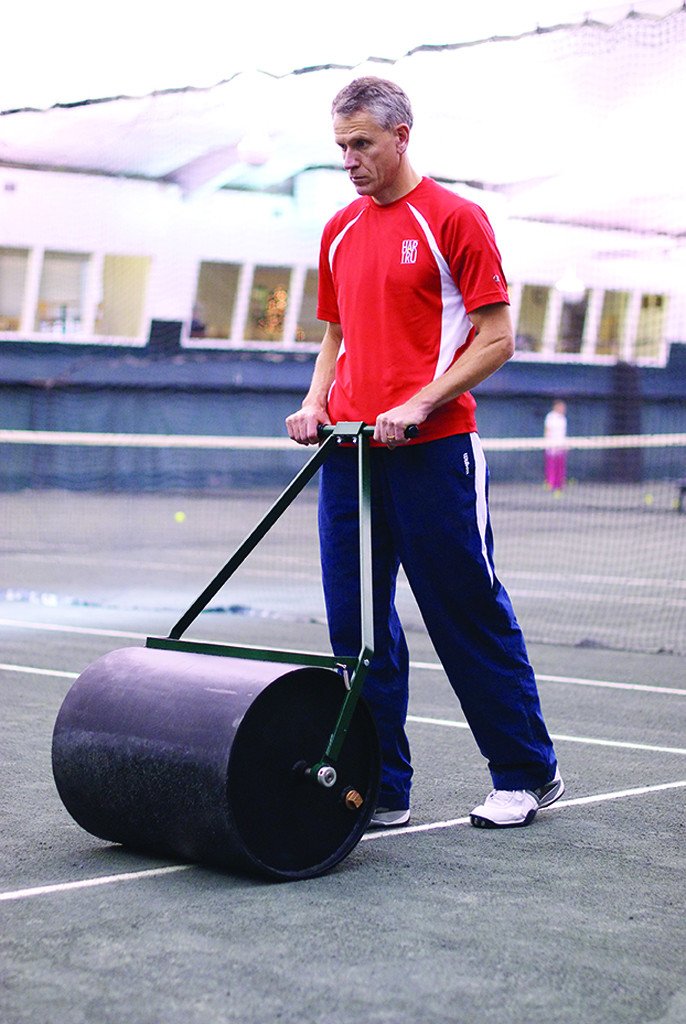 Clay court hand roller by Har-Tru