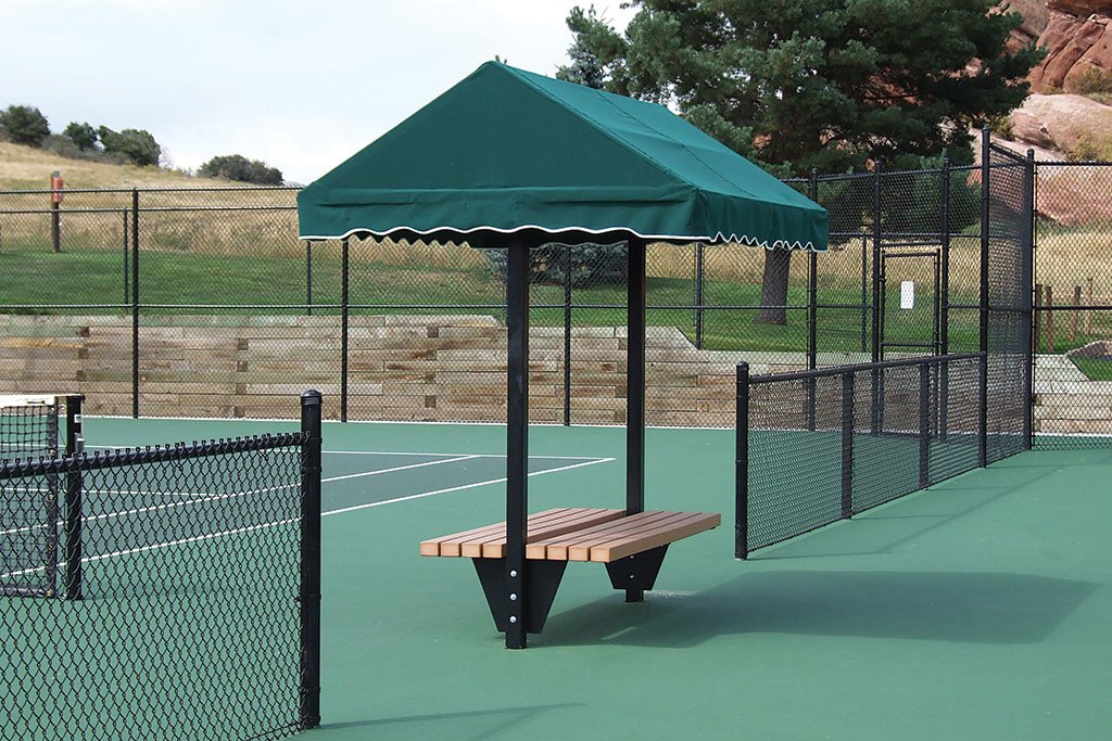 Har-Tru Cabana Bench for tennis courts lifestyle