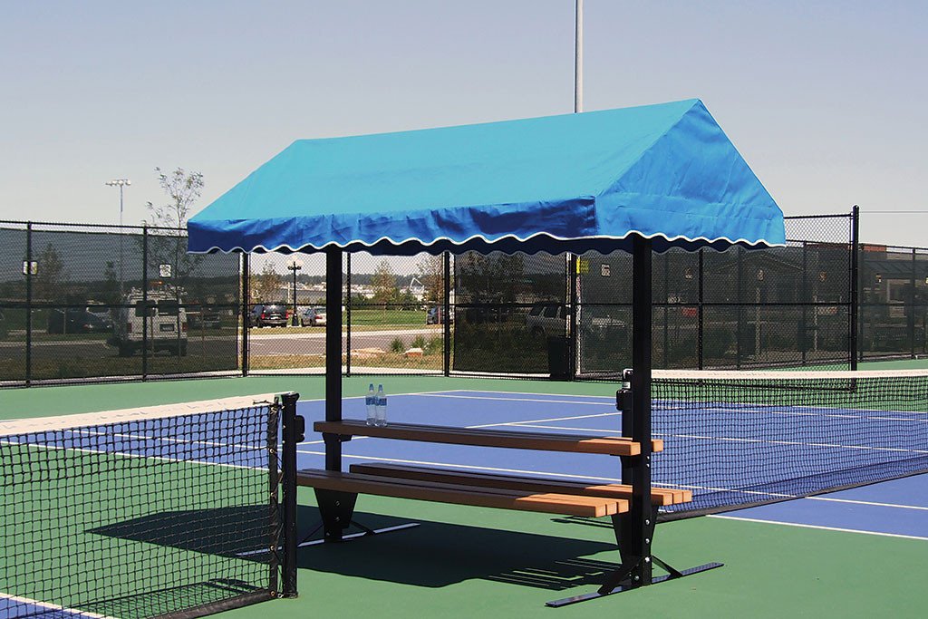 Har-Tru Cabana Bench Table for tennis courts 