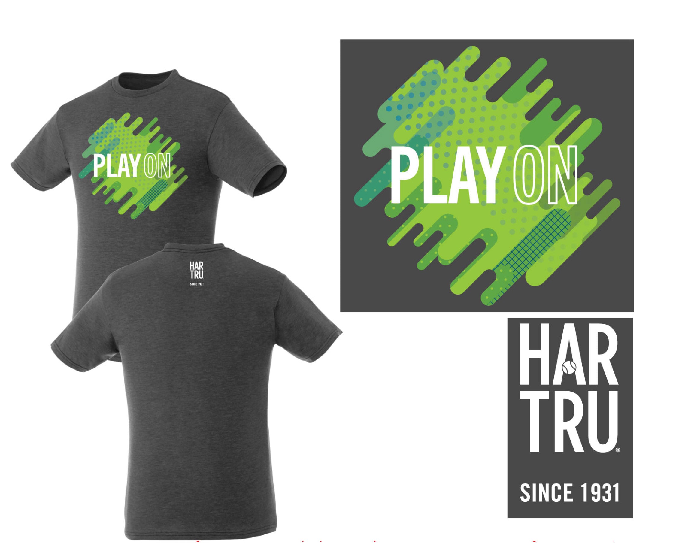 Har-Tru Play On T-Shirt in gray