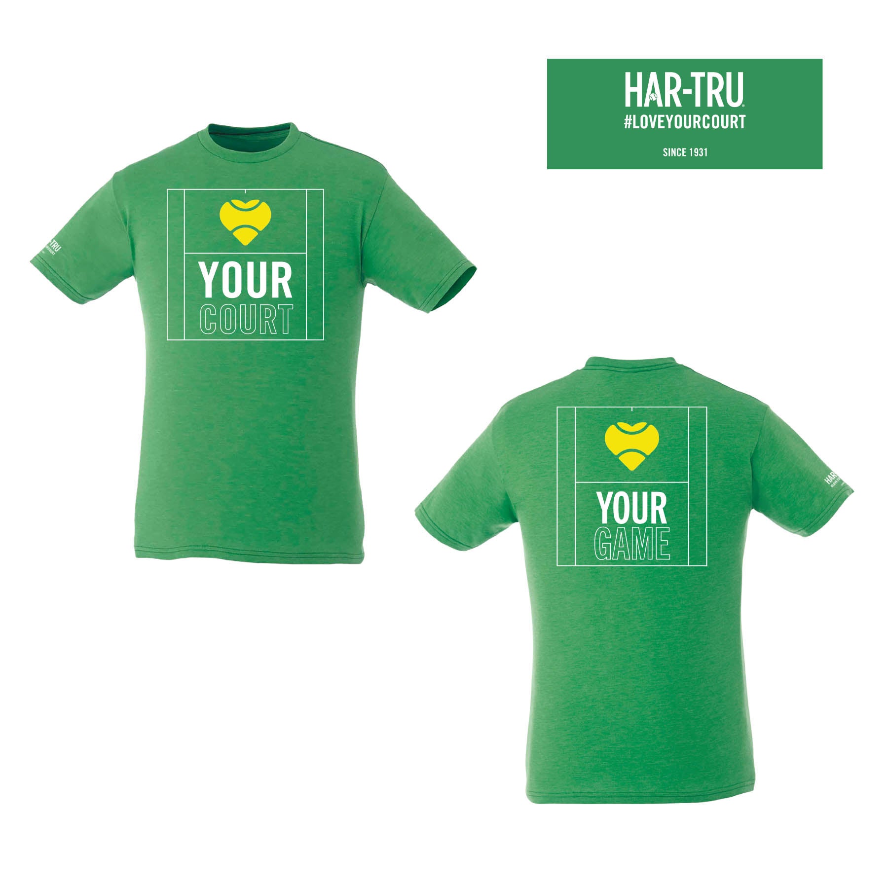 Har-Tru Love Your Court T-Shirt in green